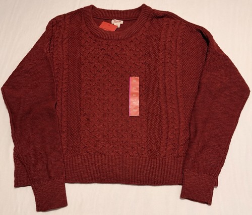 Mossimo burgundy cable knit - mossimo, cable-knit