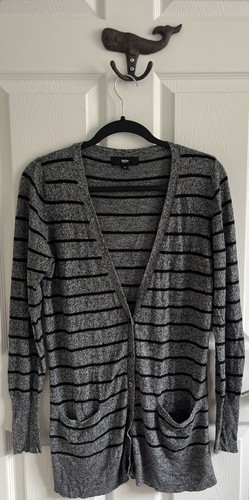 Mossimo gray striped cardigan - striped,