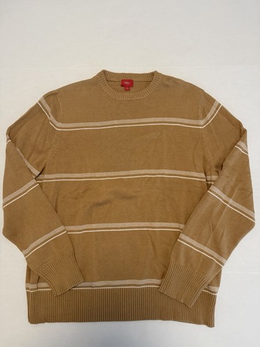 Mossimo brown striped crewneck - brown,